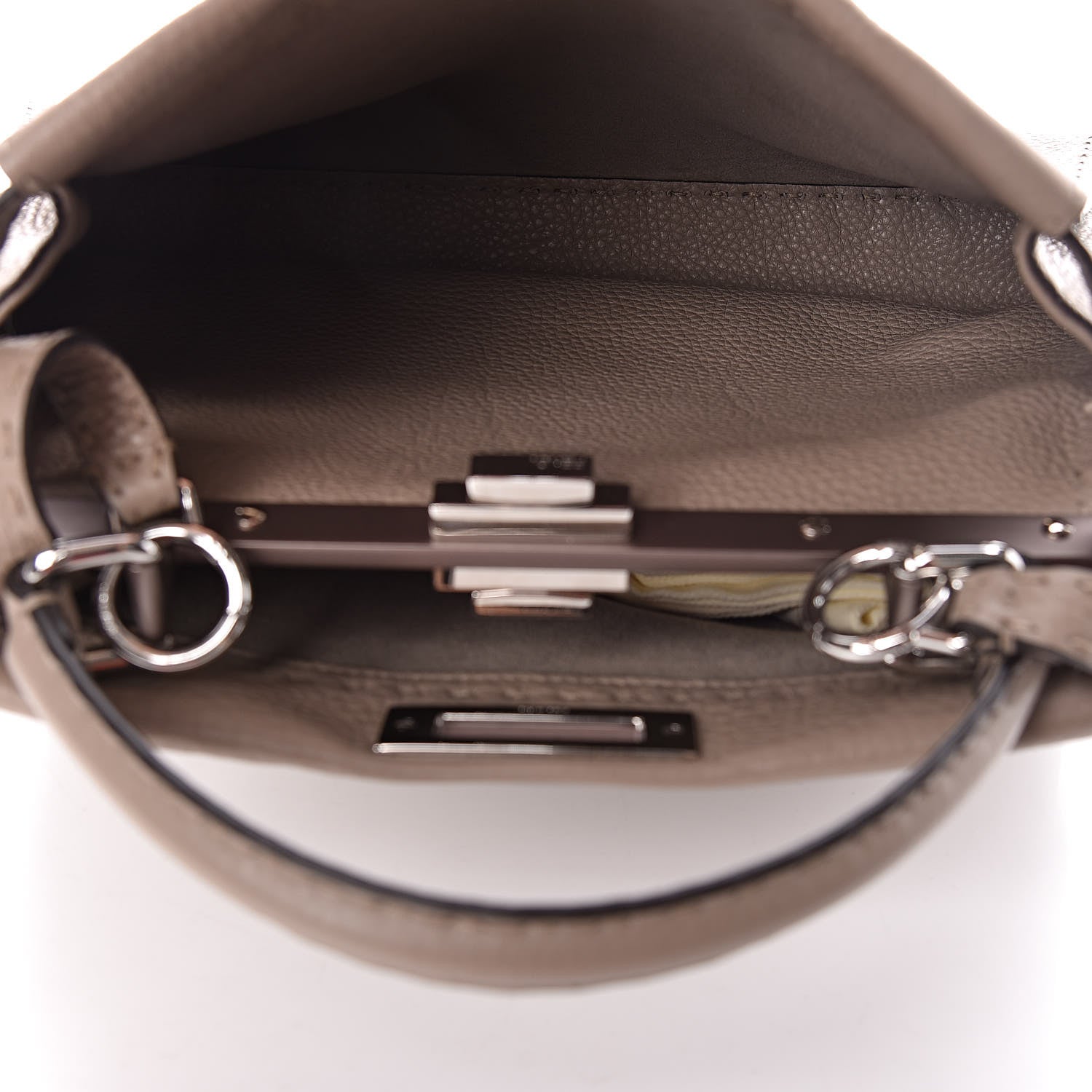 Fendi Cuoio Romano Selleria Medium Peekaboo Iconic Satchel Corda 5 of 12
