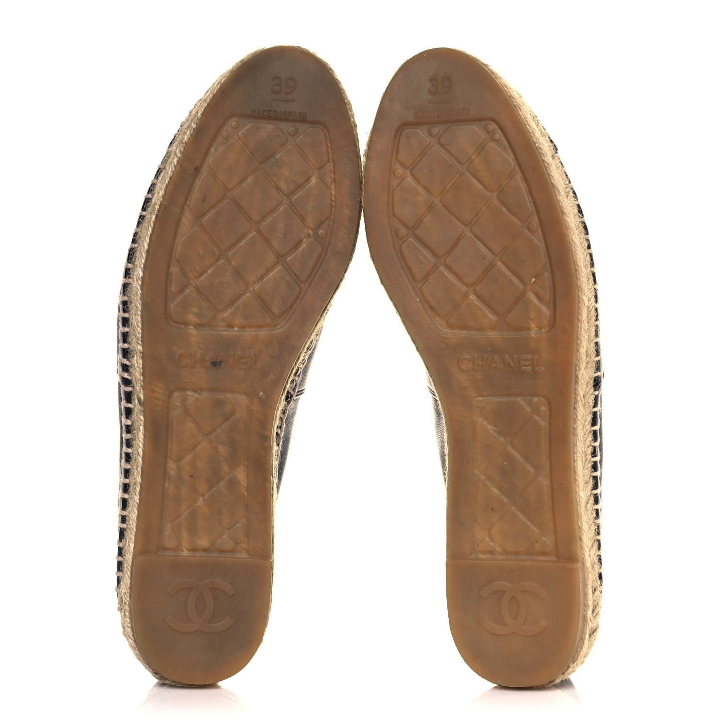 Lambskin CC Espadrilles 39 Black