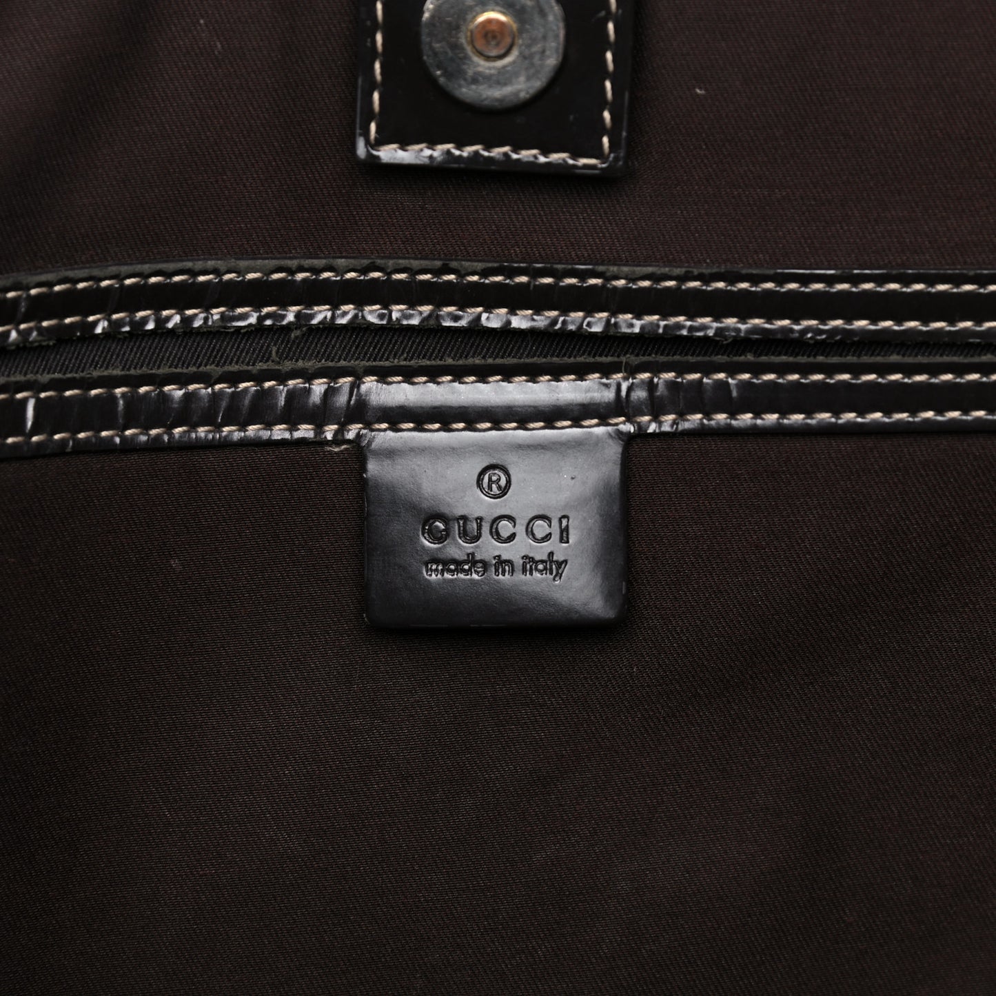 GG Plus Monogram Large Joy Tote Dark Brown