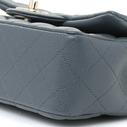 Chanel Caviar Quilted Mini Rectangular Flap Dark Grey 6 of 11
