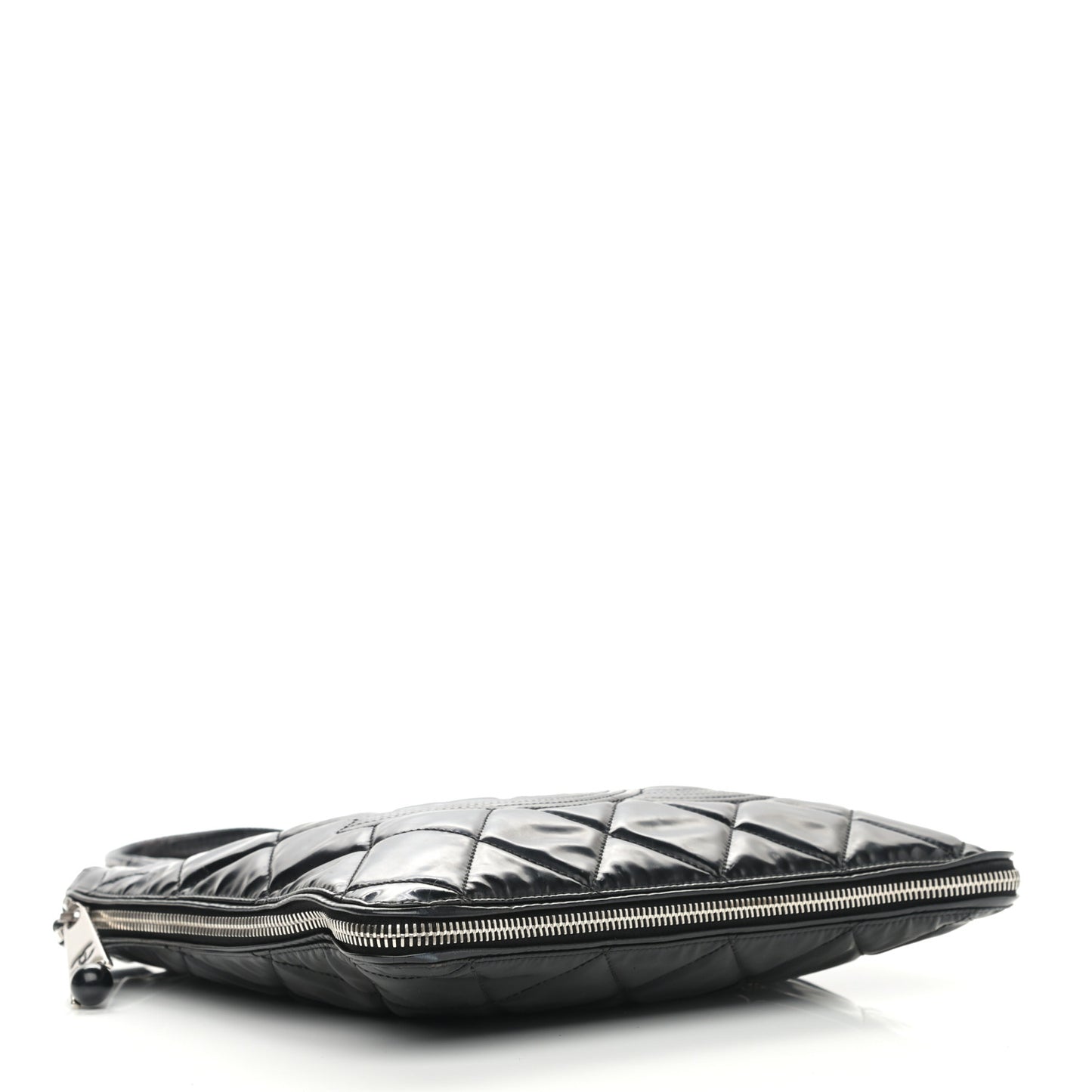 Vinyl Quilted CC Small Expandable Tote Black
