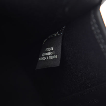 Fendi Glazed Fabric Vitello Century FF 1974 Stamp Patch Mini Peekaboo Defender Cover Mogano Panna Black 8 of 10