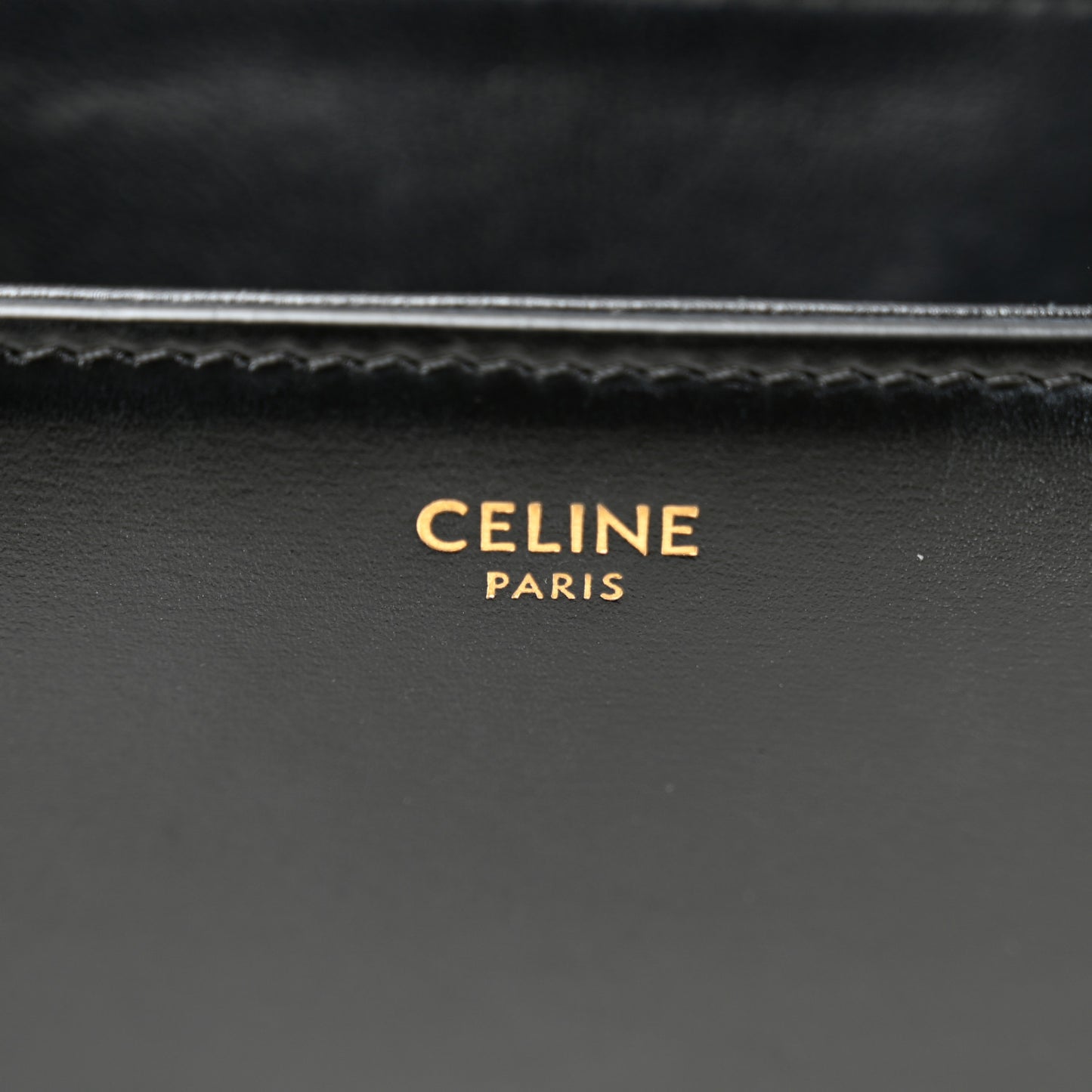 Shiny Calfskin Large Triomphe Black