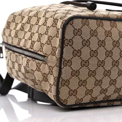 Gucci Monogram Dollar Calfskin O Drawstring Backpack Beige Ebony Testa di Moro Dark Chocolate 8 of 9
