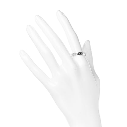 Tiffany Platinum Diamond Logo Band Ring 54 7 2 of 4
