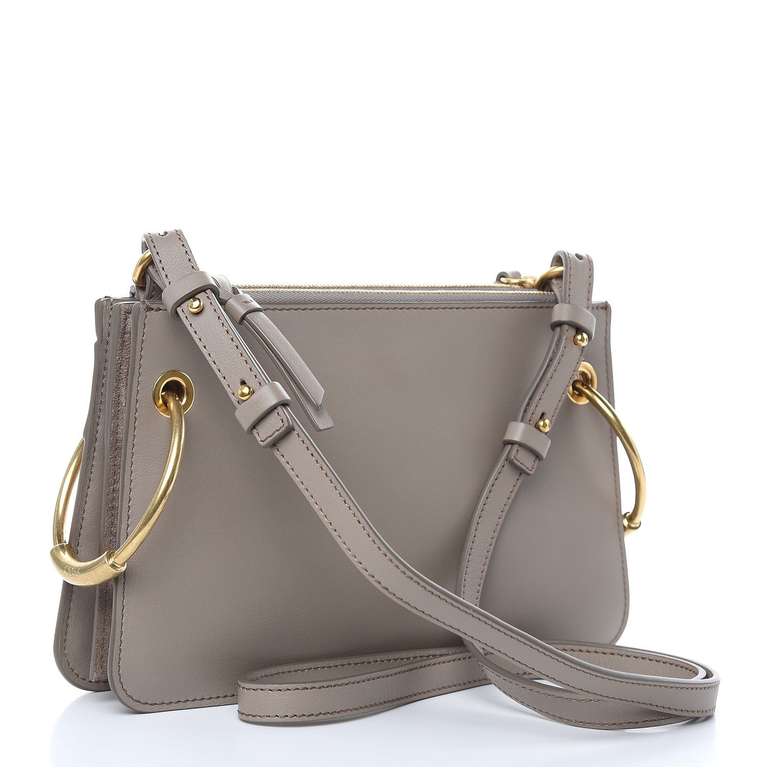 Chloe Calfskin Suede Mini Roy Bag Motty Grey 3 of 12