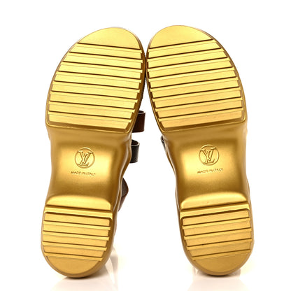 Louis Vuitton Calfskin Monogram LV Archlight Sandal 41 Gold 5 of 9