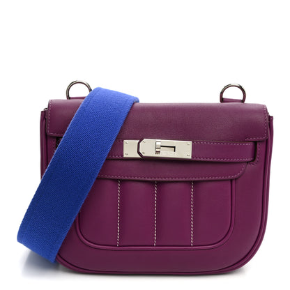 Hermes Veau Swift Mini Sac Berline Anemone Bleu Electrique 1 of 10