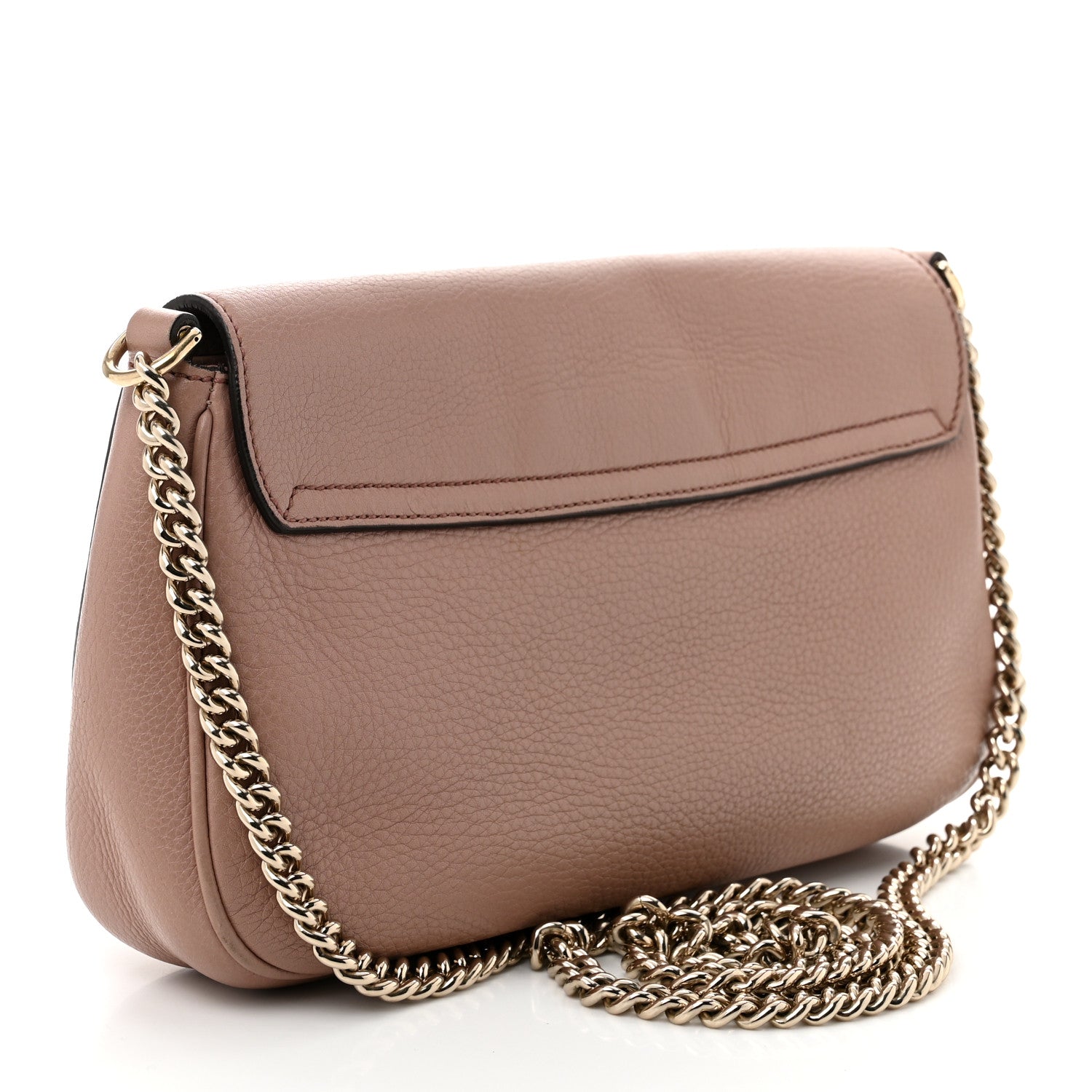 Gucci Pebbled Calfskin Medium Soho Flap Crossbody Pale Pink 3 of 11