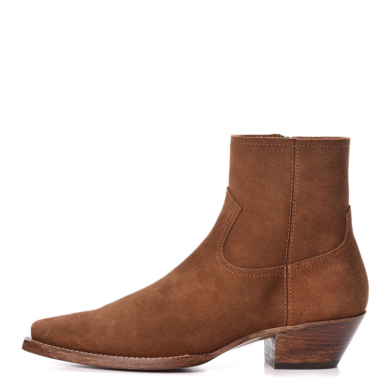 Saint Laurent Suede Lukas Ankle Boots 43 Nut 1 of 8