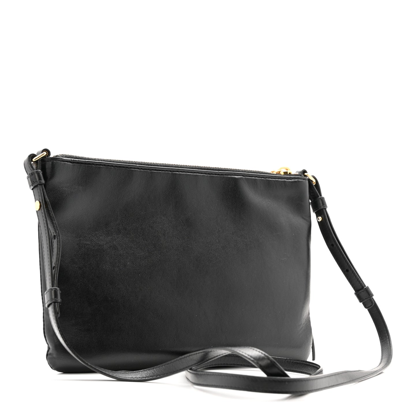 Calfskin Teen Monogram Crossbody Bag Black