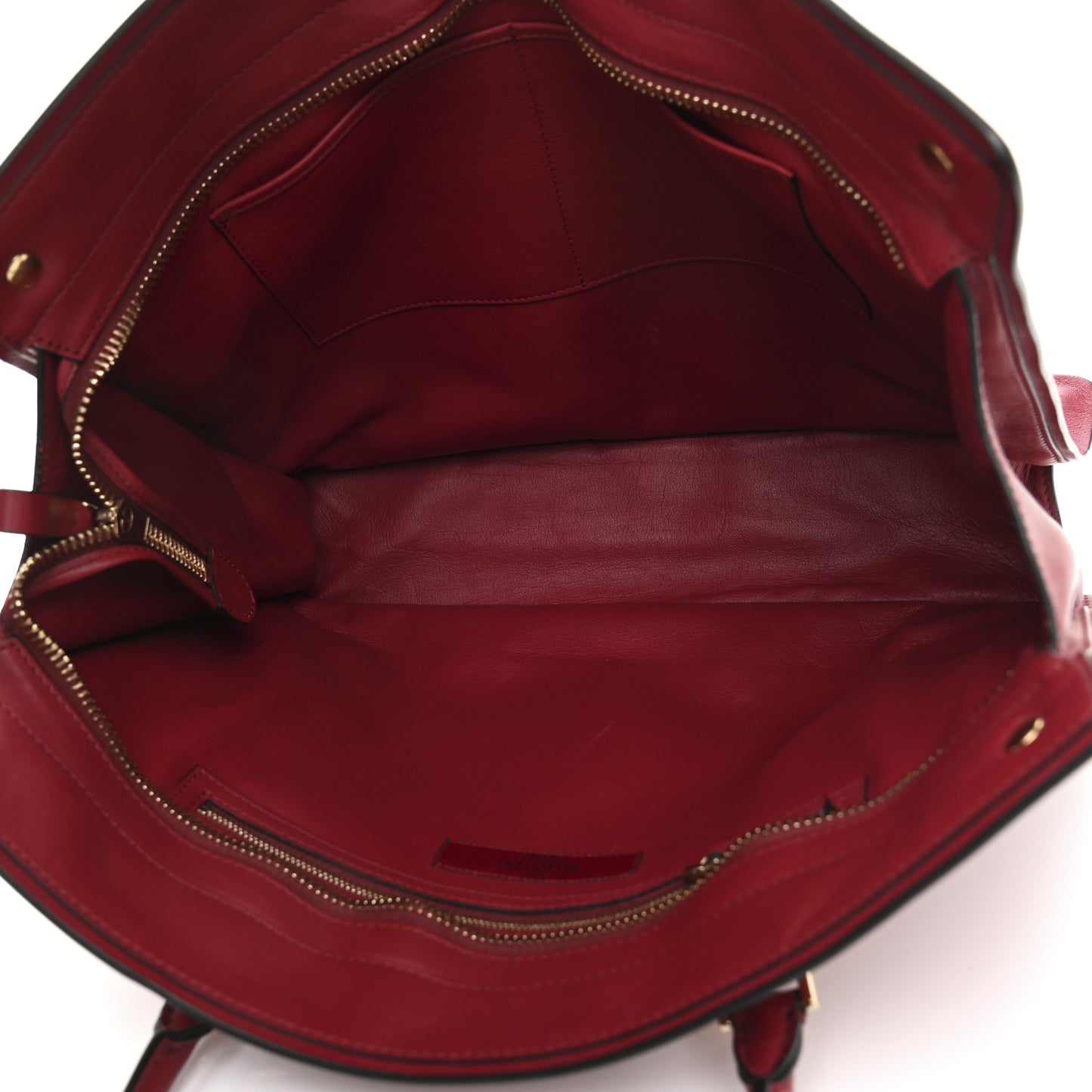 Vitello Macro Rockstud Runway Tote Scarlet