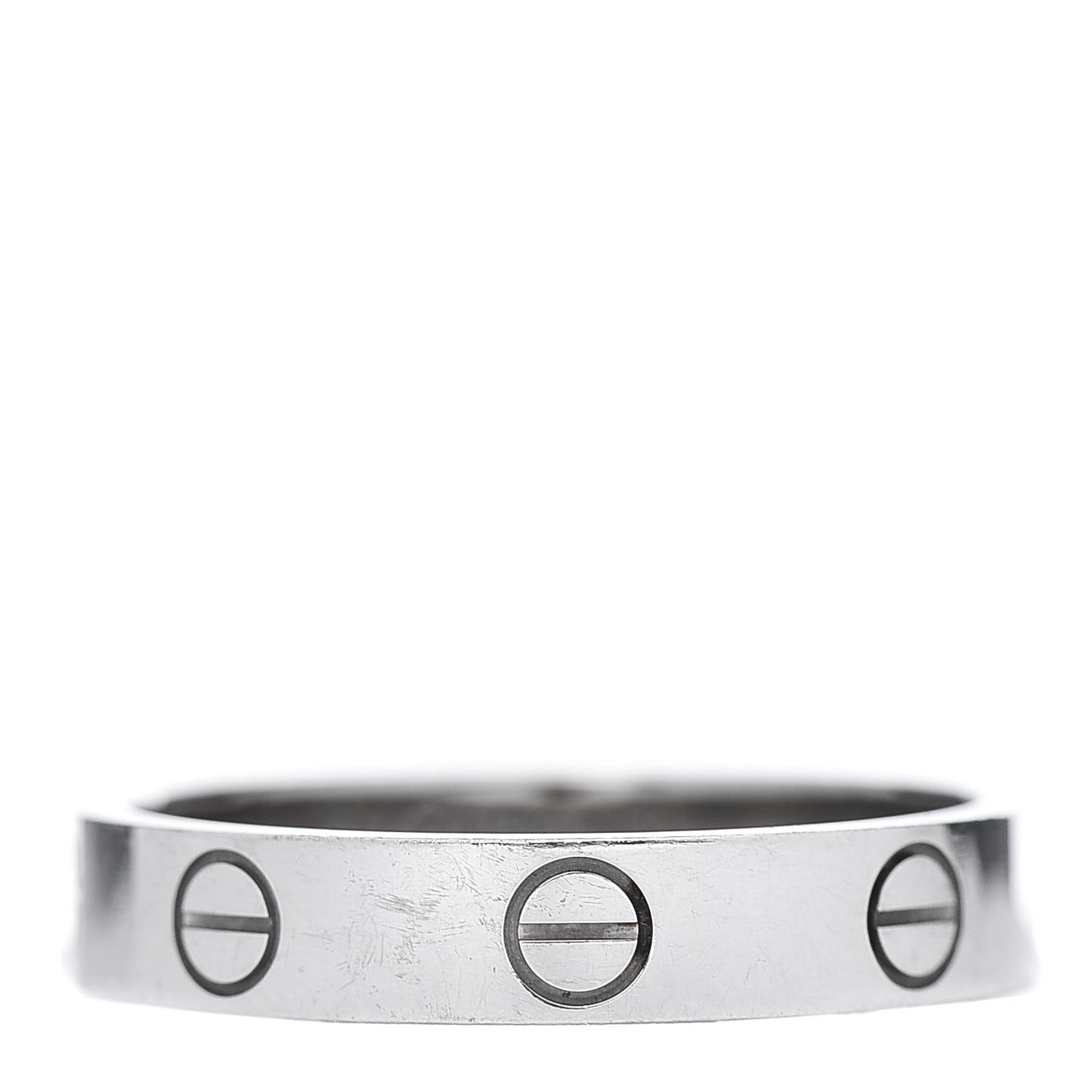 18K White Gold 3.5mm LOVE Wedding Band Ring 53 6.25