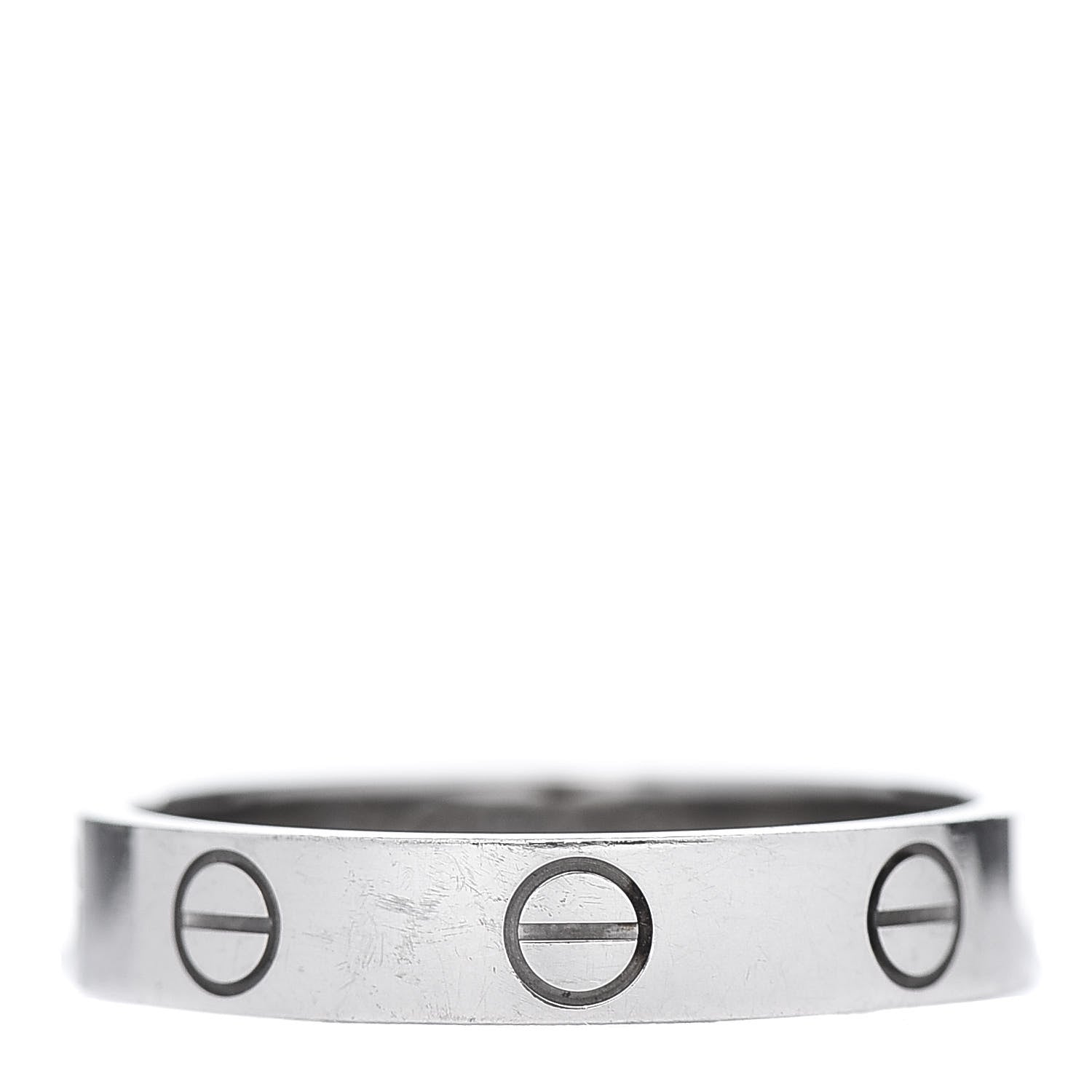 Cartier 18K White Gold 3.5mm LOVE Wedding Band Ring 53 6.25 1 of 5