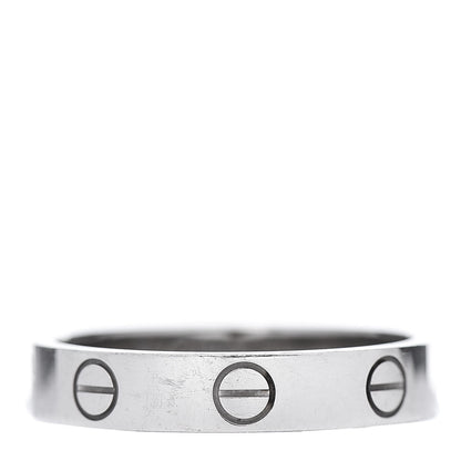 Cartier 18K White Gold 3.5mm LOVE Wedding Band Ring 53 6.25 1 of 5