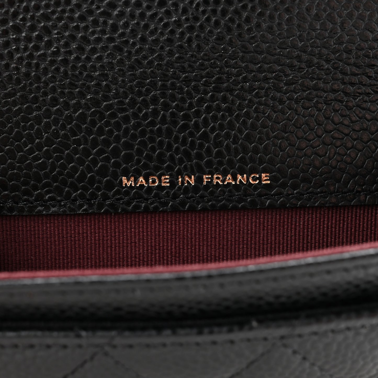 Caviar Quilted Flap Card Holder Wallet Black