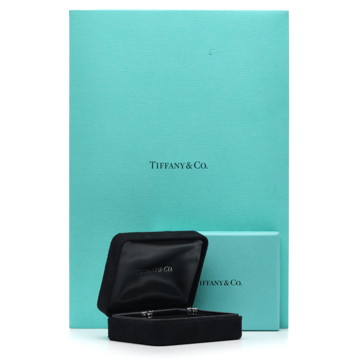 Tiffany Platinum Diamond 2.76ctw Solitaire Earrings 6 of 6