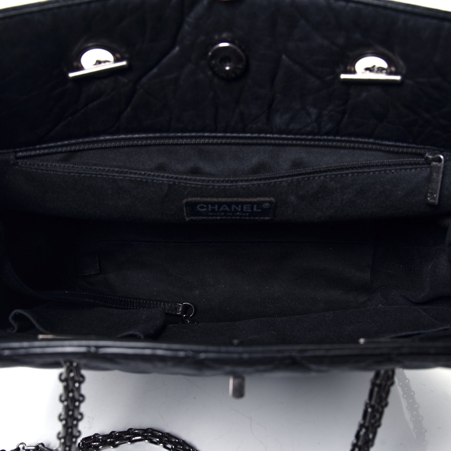 Aged Calfskin Quilted Reissue 2.55 Tote Black