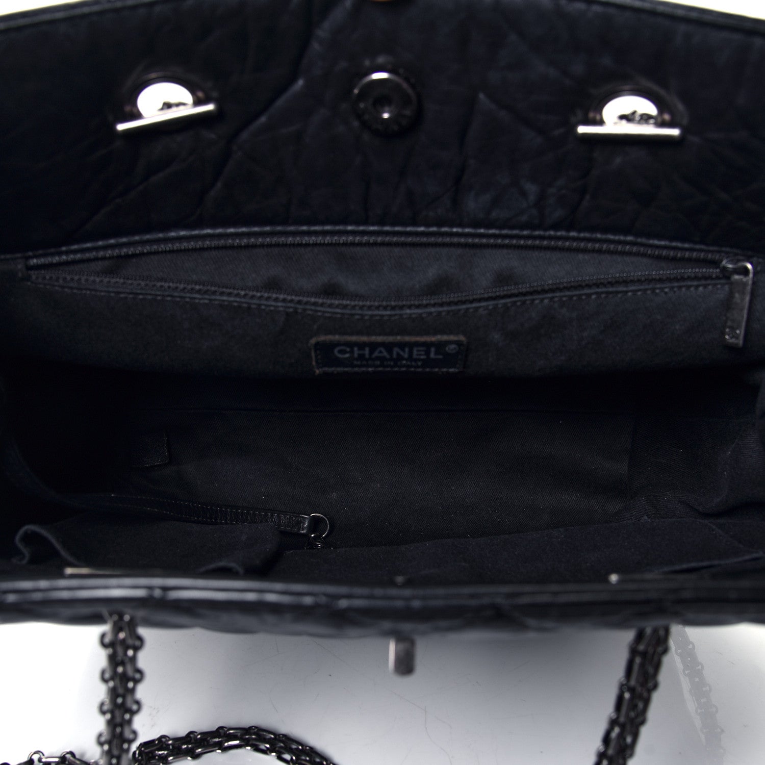 Chanel Aged Calfskin Quilted Reissue 2.55 Tote Black 4 of 4