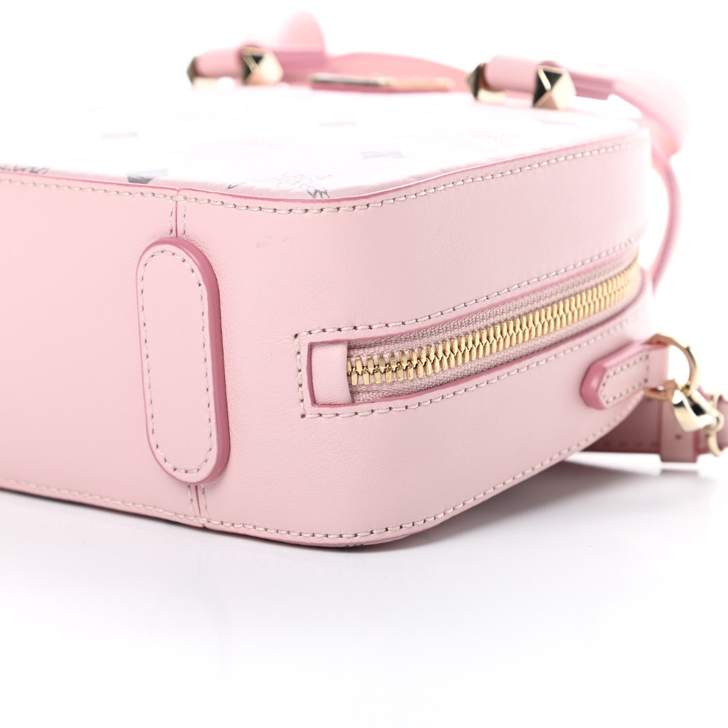 MCM Visetos Round Tote Powder Pink 10 of 11