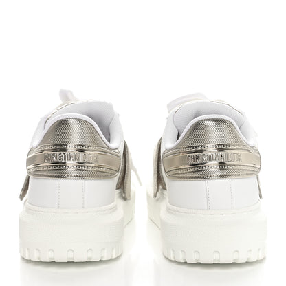 Christian Dior Laminated Calfskin Bi-Color Dior-ID Platform Sneakers 39.5 White Gold 5 of 8