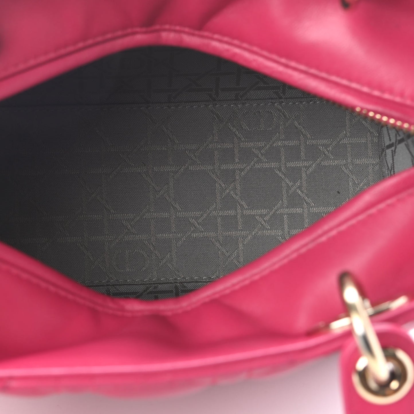 Lambskin Cannage Medium Lady Dior Pink