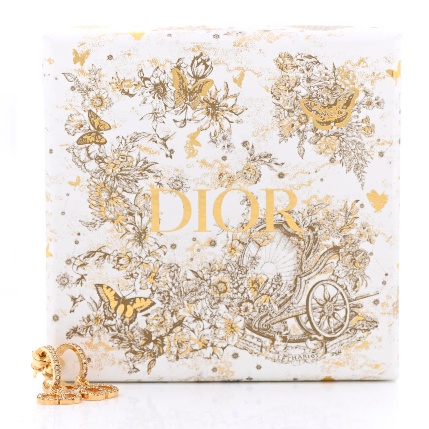 Crystal Clair D Lune Hoop Earrings Gold