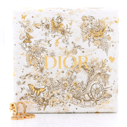 Christian Dior Crystal Clair D Lune Hoop Earrings Gold 5 of 5