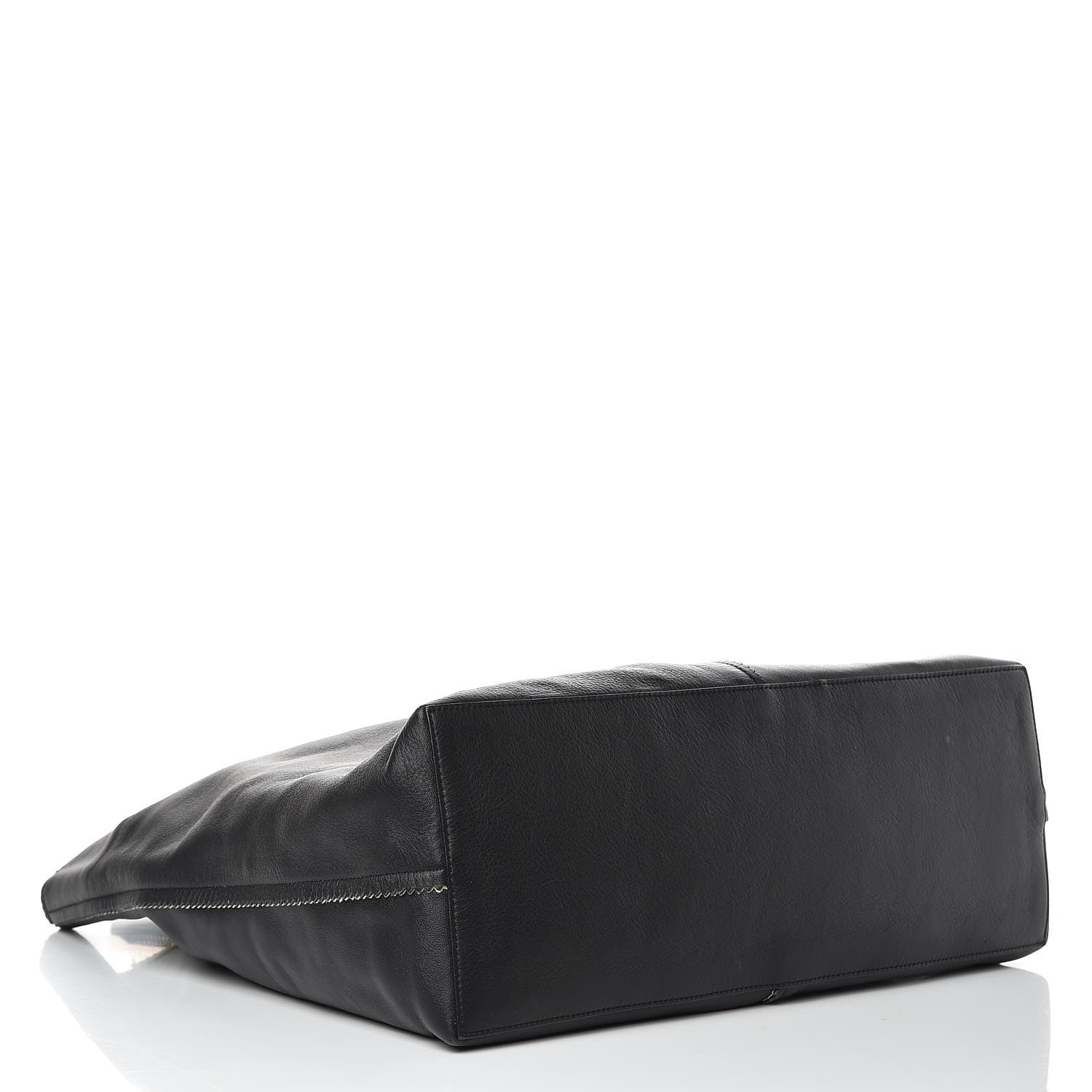 Proenza Schouler Smooth Calfskin Suede Paper Tote Black Beige 4 of 15