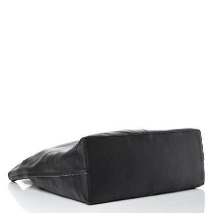 Proenza Schouler Smooth Calfskin Suede Paper Tote Black Beige 4 of 15