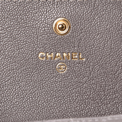 Chanel Caviar Quilted Medium Boy Flap Wallet Grey 6 of 8