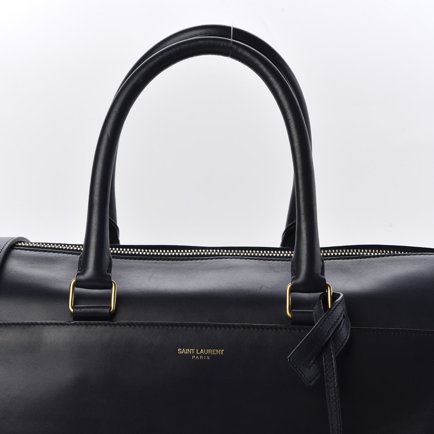 Saint Laurent Calfskin Classic Duffle 6 Navy 9 of 9