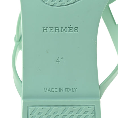 Hermes Rubber Womens Egerie Sandals 41 Vert Embrun 8 of 8