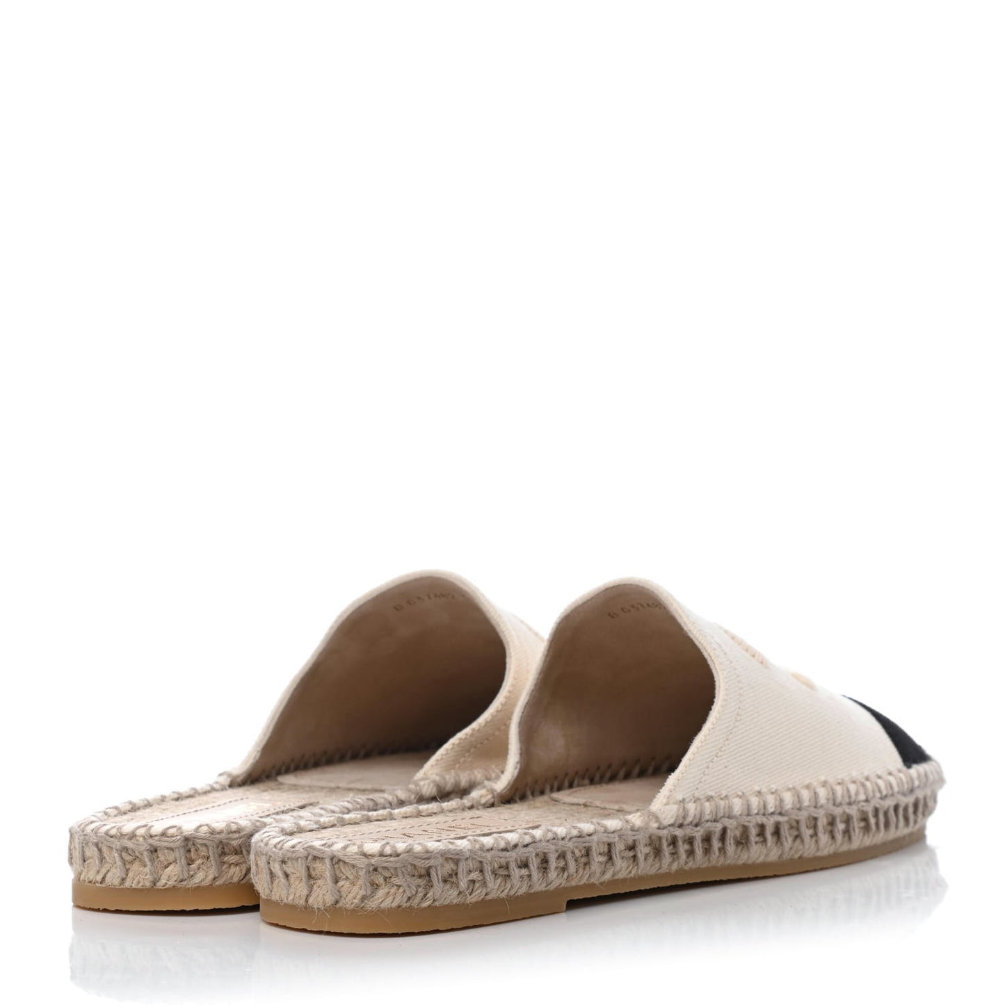 Denim CC Espadrille Mules 38 White Black
