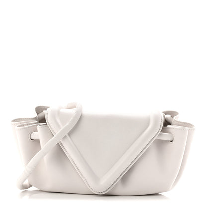 Bottega Veneta Lambskin Small Beak Triangle Flap Shoulder Bag Chalk 1 of 9