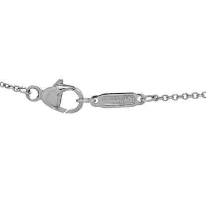Tiffany Platinum Diamond Mini Heart Pendant Necklace 4 of 5