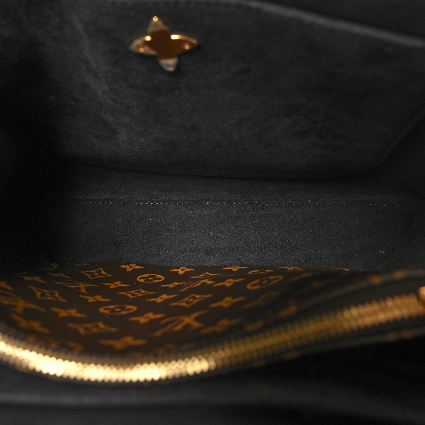 Monogram Flower Tote Black