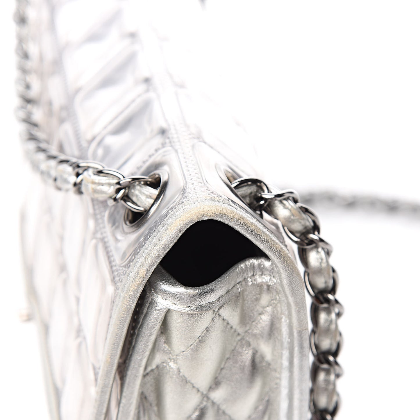 Vinyl Large Ice Cube Flap Silver