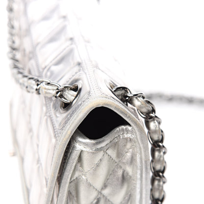 Chanel Vinyl Large Ice Cube Flap Silver 13 of 14