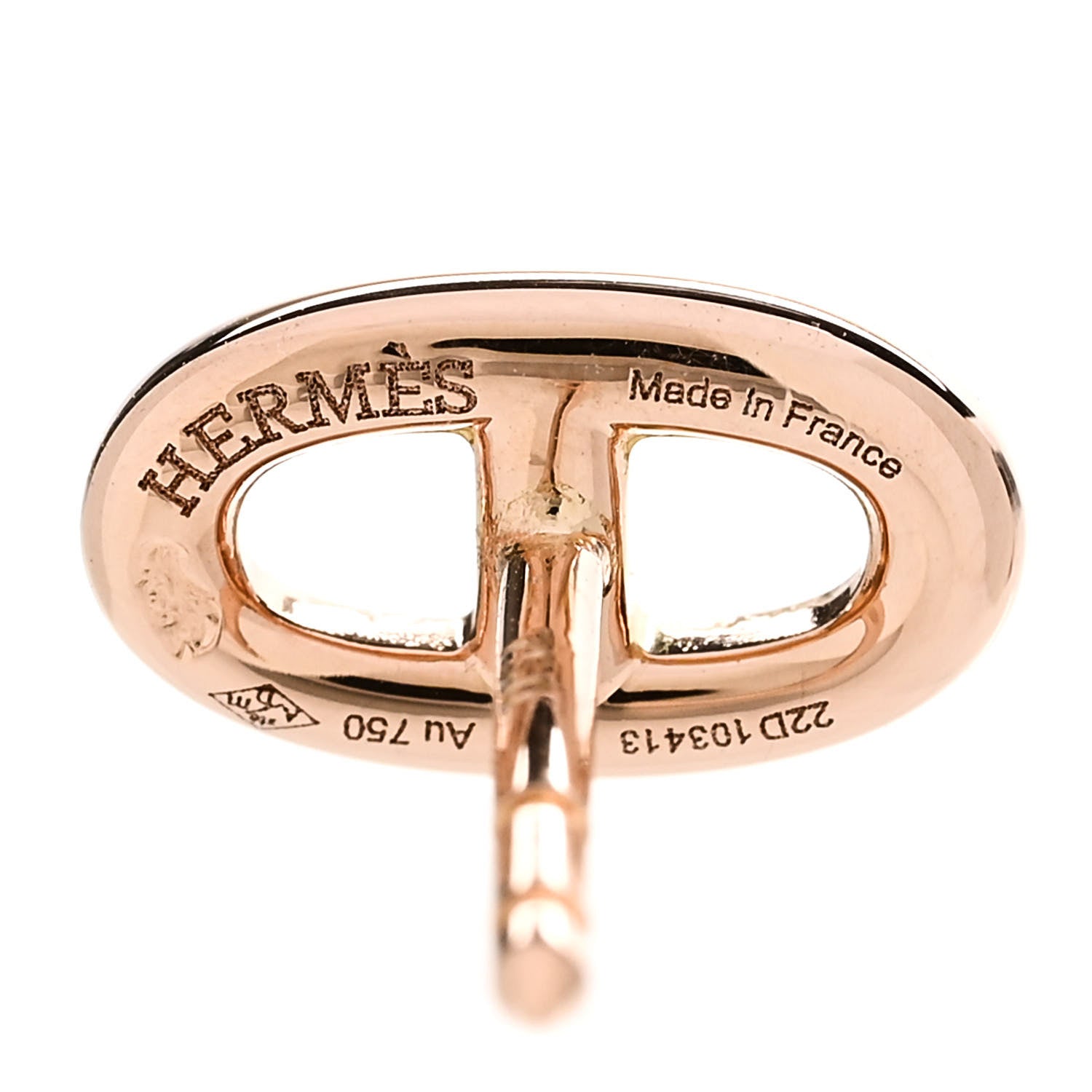 Hermes 18K Rose Gold TPM Farandole Stud Earrings 4 of 5