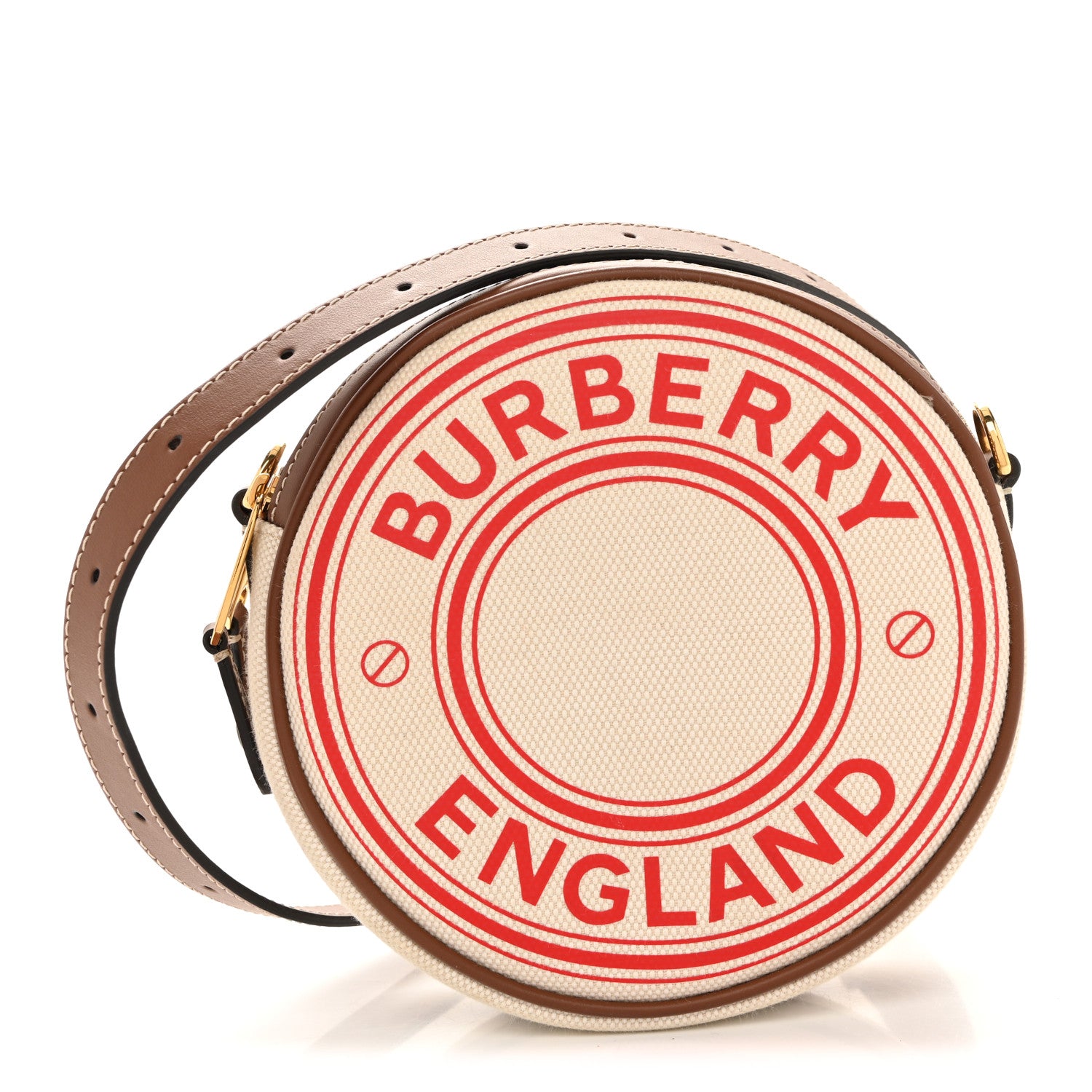 Burberry Canvas Calfskin Louise Bag Natural 1 of 13