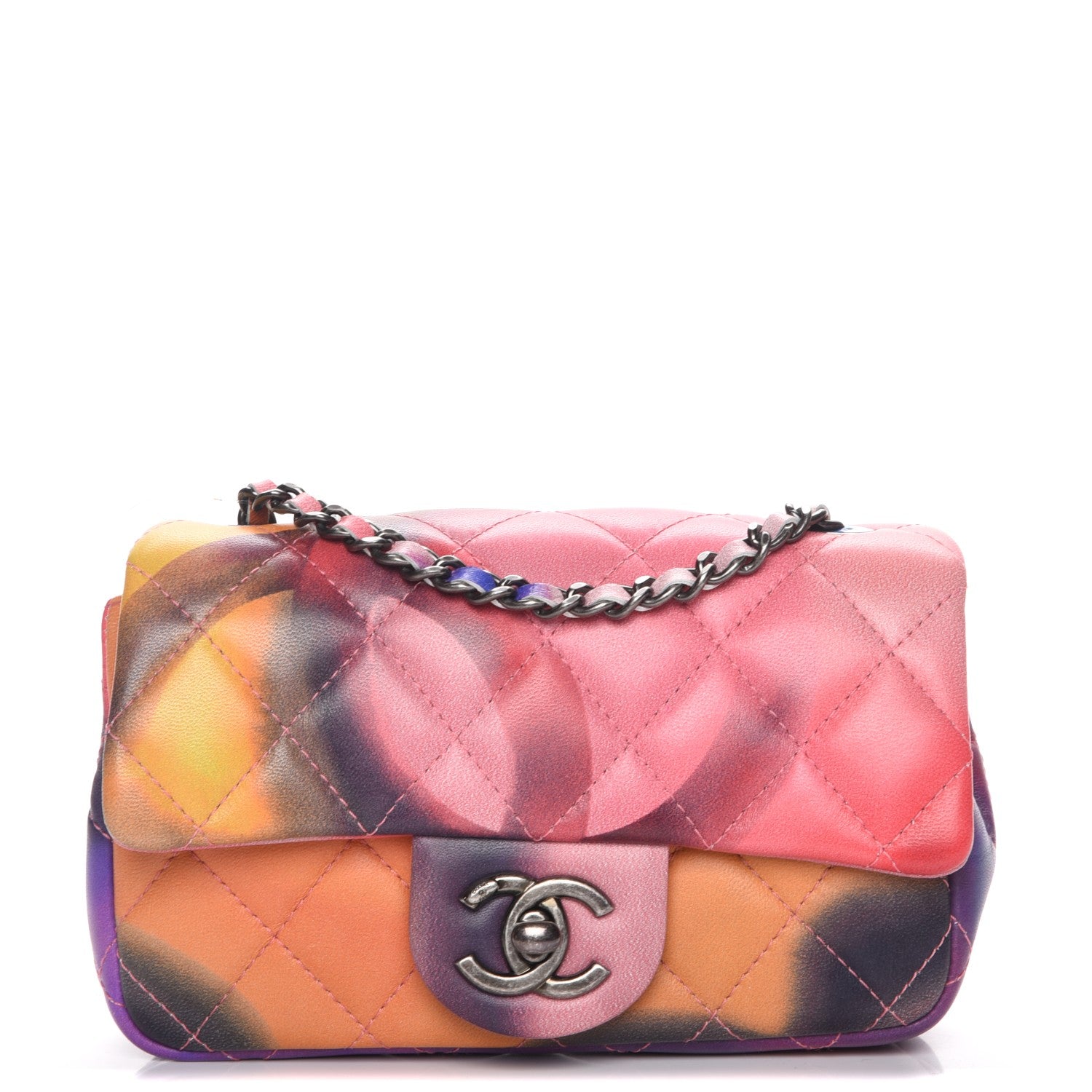 Chanel Lambskin Quilted Extra Mini Flower Power Flap Multicolor 2 of 15
