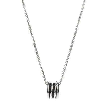 Bulgari 18K White Gold Black Enamel B.Zero1 Pendant Necklace 1 of 5