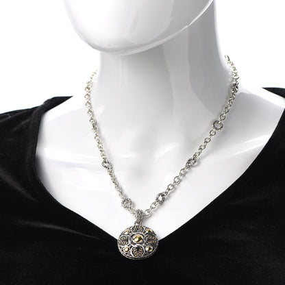 John Hardy Sterling Silver 22K Yellow Gold Dot Drop Pendant Necklace 2 of 5