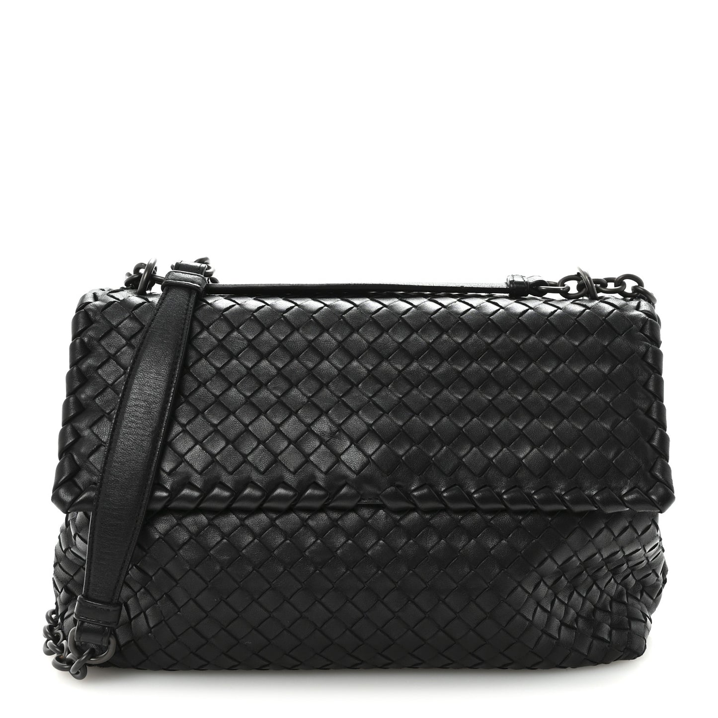 Nappa Intrecciato Large Olimpia Bag Black