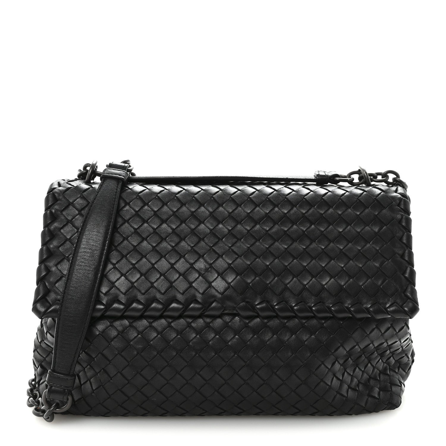 Bottega Veneta Nappa Intrecciato Large Olimpia Bag Black 1 of 9