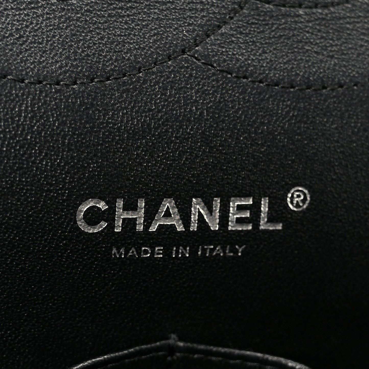 Iridescent Caviar Quilted Jumbo Double Flap Black
