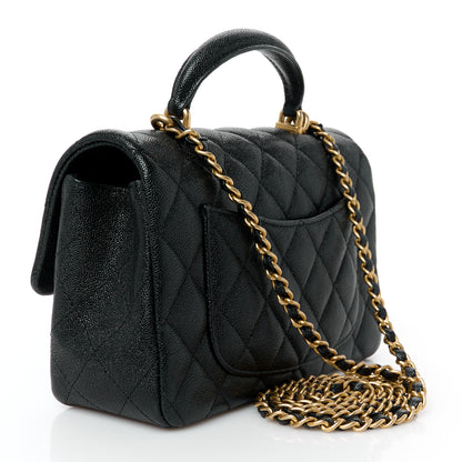 Chanel Caviar Quilted Mini Top Handle Rectangular Flap Black 3 of 12