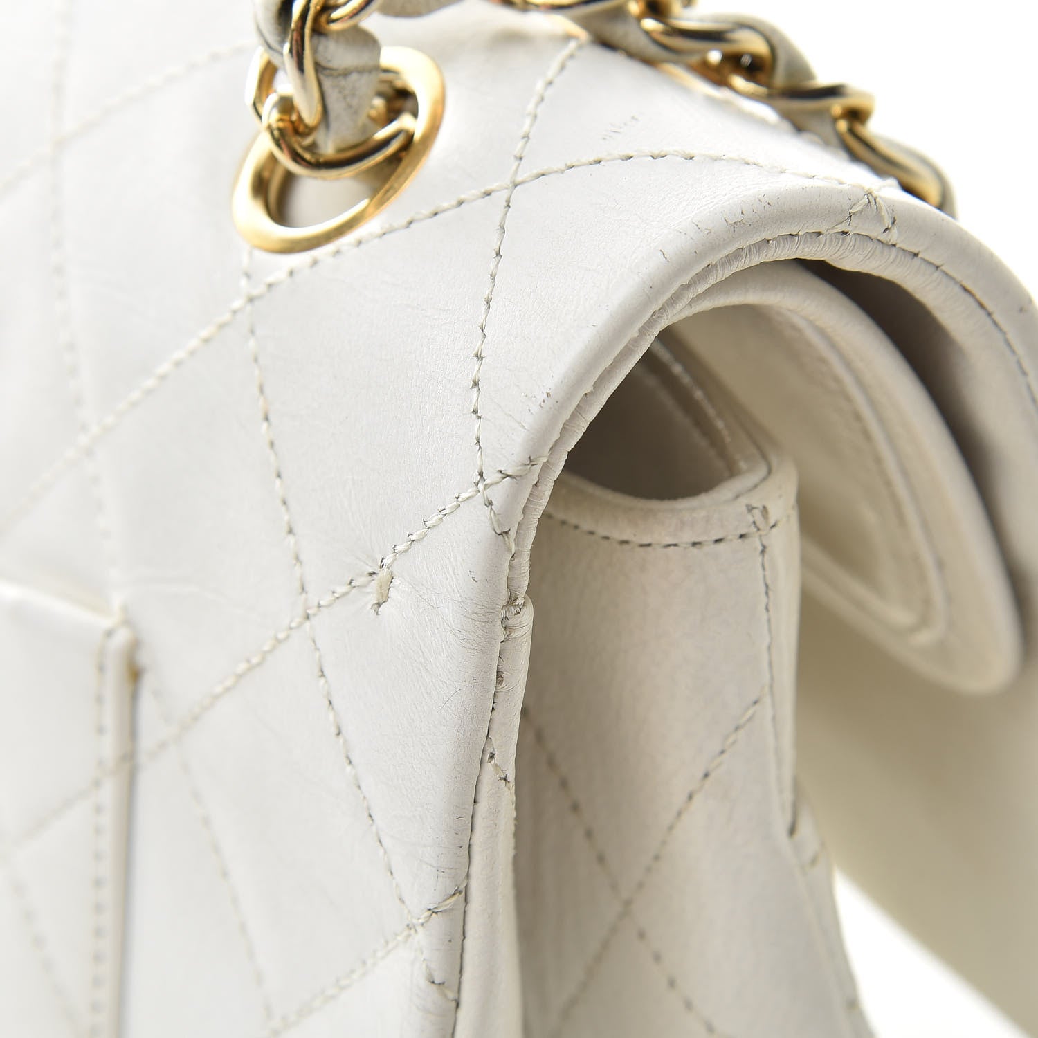Chanel Lambskin Quilted Medium Double Flap White 19 of 21