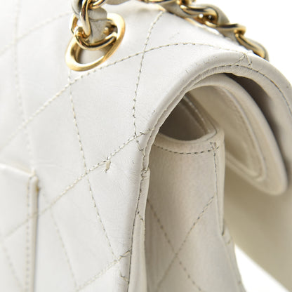 Chanel Lambskin Quilted Medium Double Flap White 19 of 21